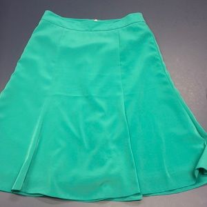 Aqua Turquoise Pleated A-line Skirt